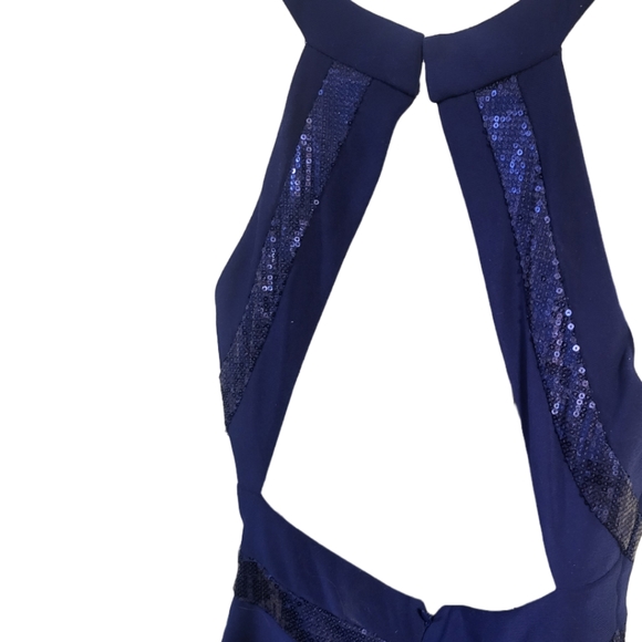 Morgan & Co. Elegant Cobalt Blue Formal Evening/Cocktail Dress in Sz 3/4 - Picture 5 of 6